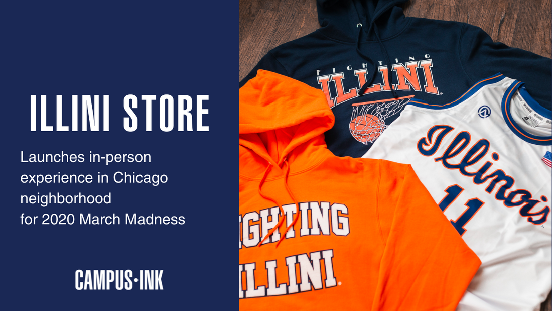 Illinios Basketball March Madness Pop Up Shop in Lincoln Park