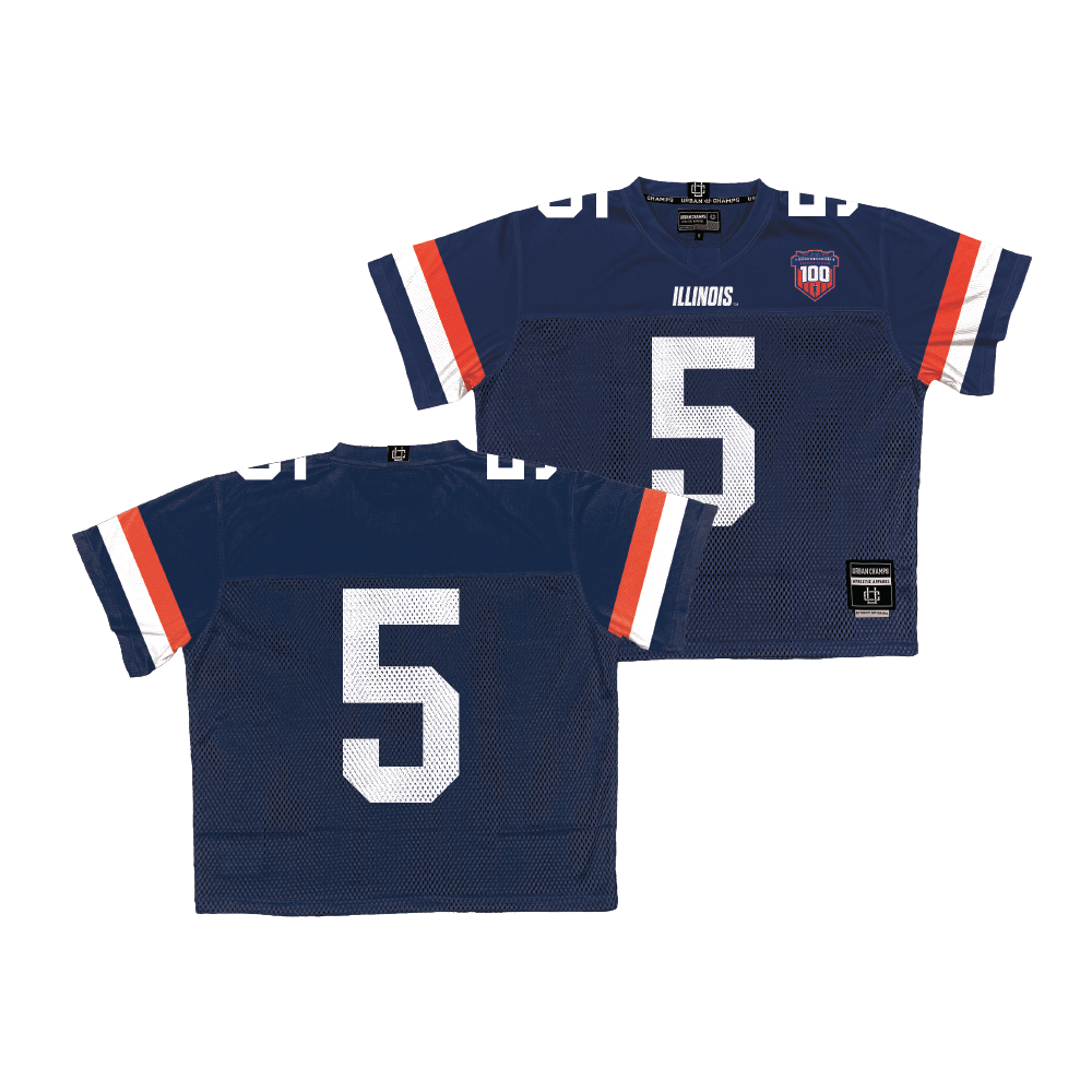 Illinois Throwback Football Jersey - Torrie Cox | #5