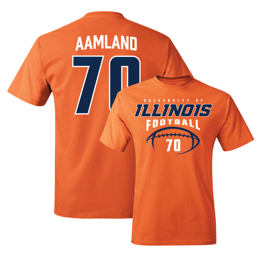 Orange Illinois Football Tee - Zach Aamland