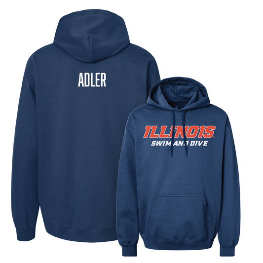 Navy Illinois Classic Hoodie  - Maggie Adler