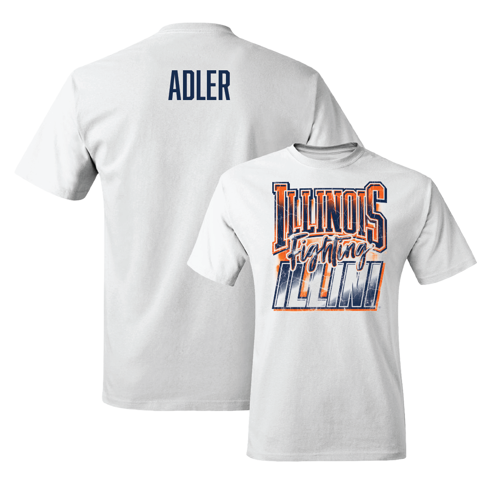 White Illinois Graphic Comfort Colors Tee  - Maggie Adler