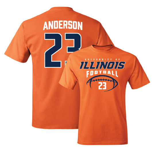 Orange Illinois Football Tee    - Jordan Anderson