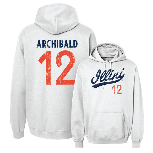 White Script Hoodie  - Mya Archibald