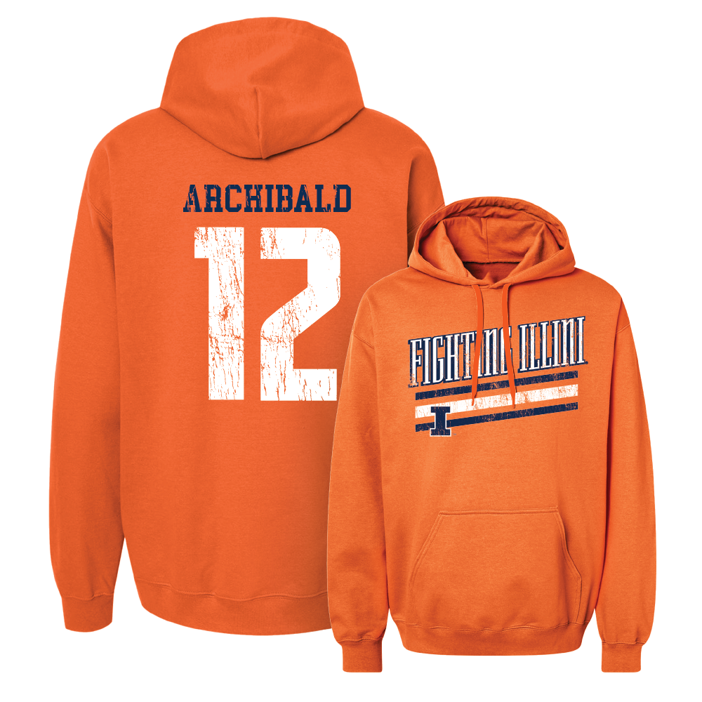 Orange Slant Hoodie  - Mya Archibald