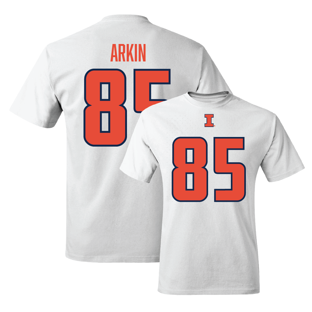 White Illinois Player Tee     - Tanner Arkin