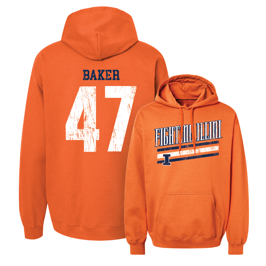 Orange Slant Hoodie    - Easton Baker