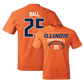 Orange Illinois Football Tee    - Aaron Ball