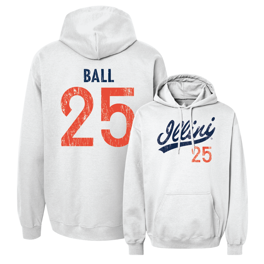 White Script Hoodie    - Aaron Ball