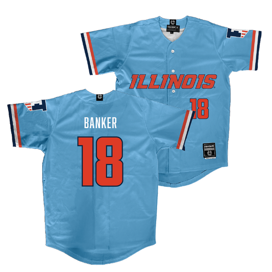 Illinois Light Blue Baseball Jersey - Banker Brady #18