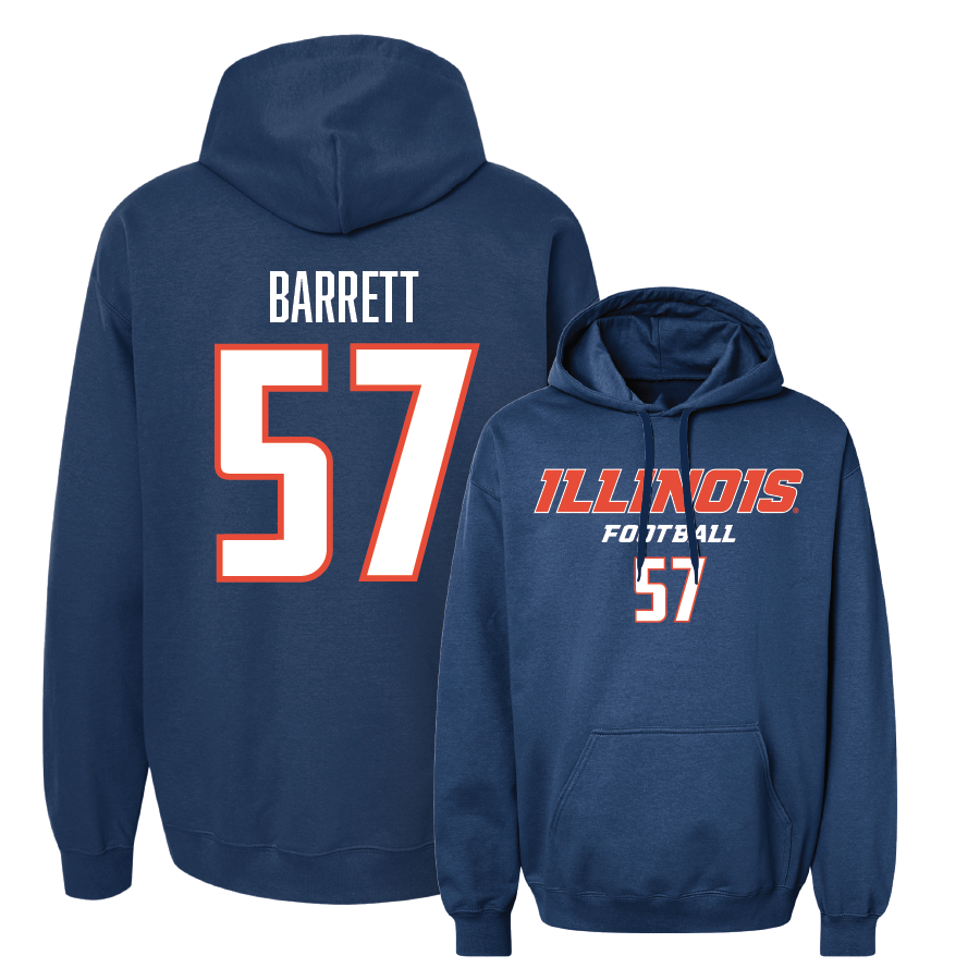 Navy Illinois Classic Hoodie    - Zach Barrett