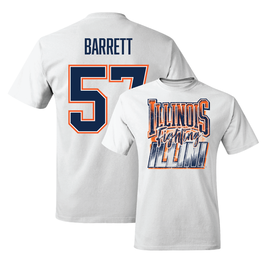 White Illinois Graphic Comfort Colors Tee    - Zach Barrett