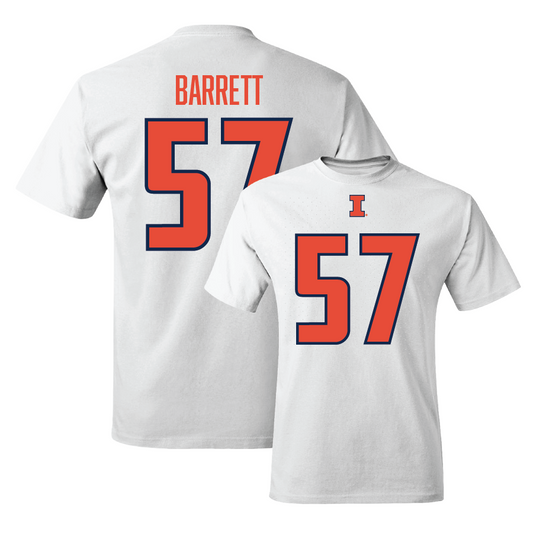 White Illinois Player Tee     - Zach Barrett