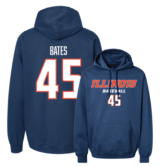 Illinois Baseball Navy Illinois Classic Hoodie   - Zach Bates