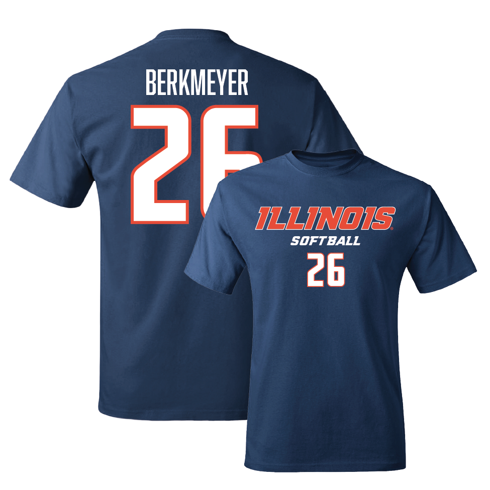 Illinois Softball Navy Classic Tee   - Paige Berkmeyer