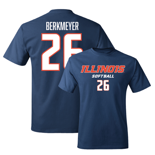 Illinois Softball Navy Classic Tee   - Paige Berkmeyer