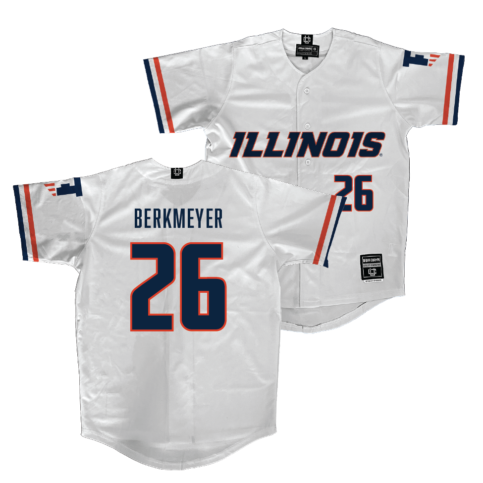 Illinois White Softball Jersey    - Paige Berkmeyer