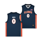 Illinois Men's Basketball Navy Jersey - Carey Booth