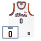 Men's Basketball White Script Jersey  - Carey Booth