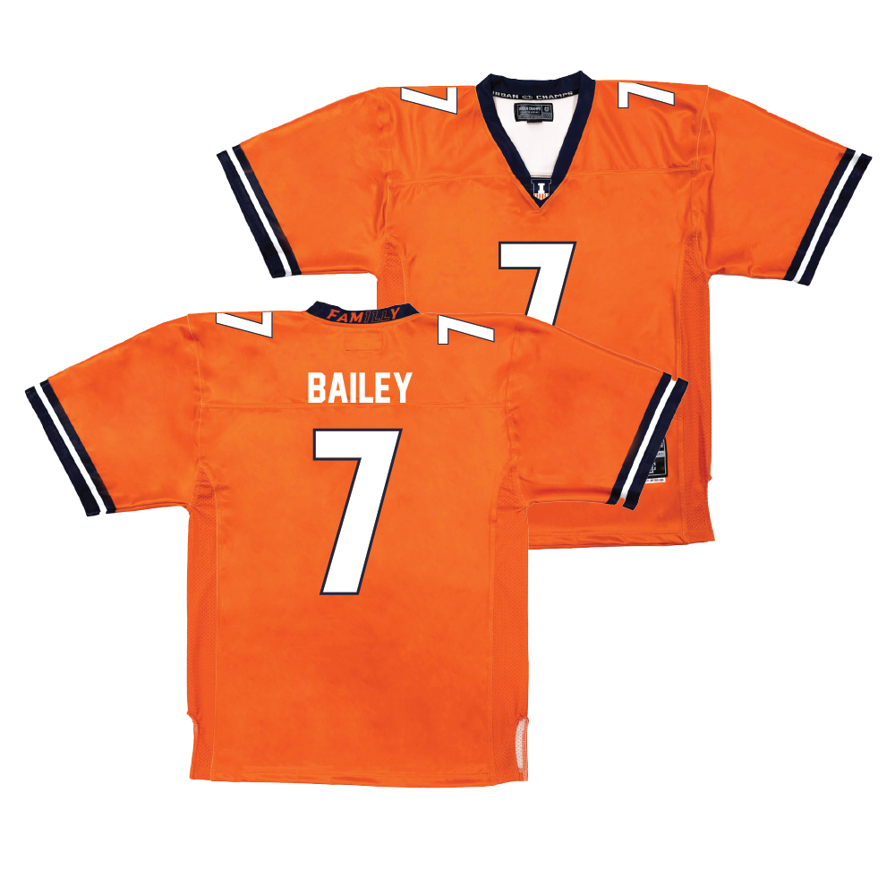 Orange Football Fighting Illini Jersey   - Matthew Bailey