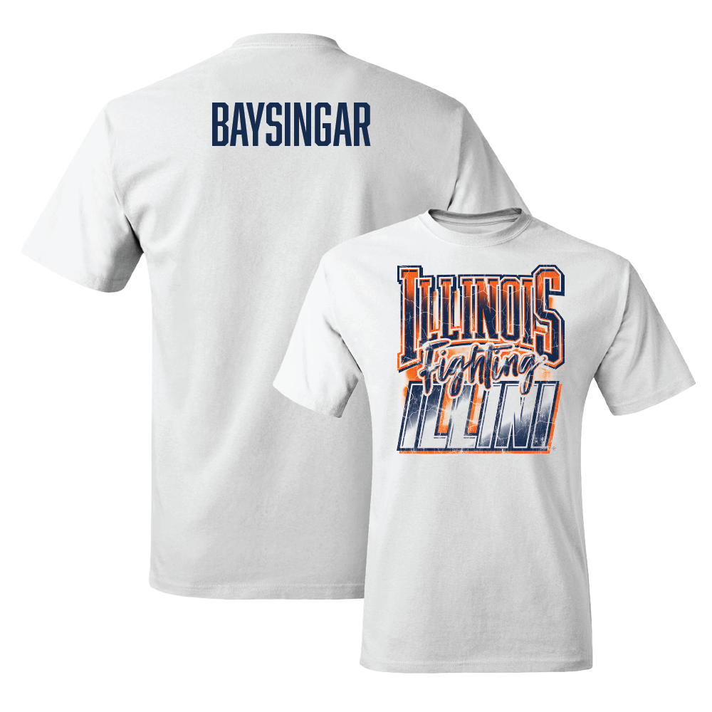 White Illinois Graphic Comfort Colors Tee  - Will Baysingar