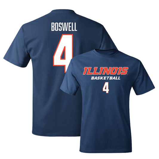 Navy Illinois Classic Tee  - Kylan Boswell