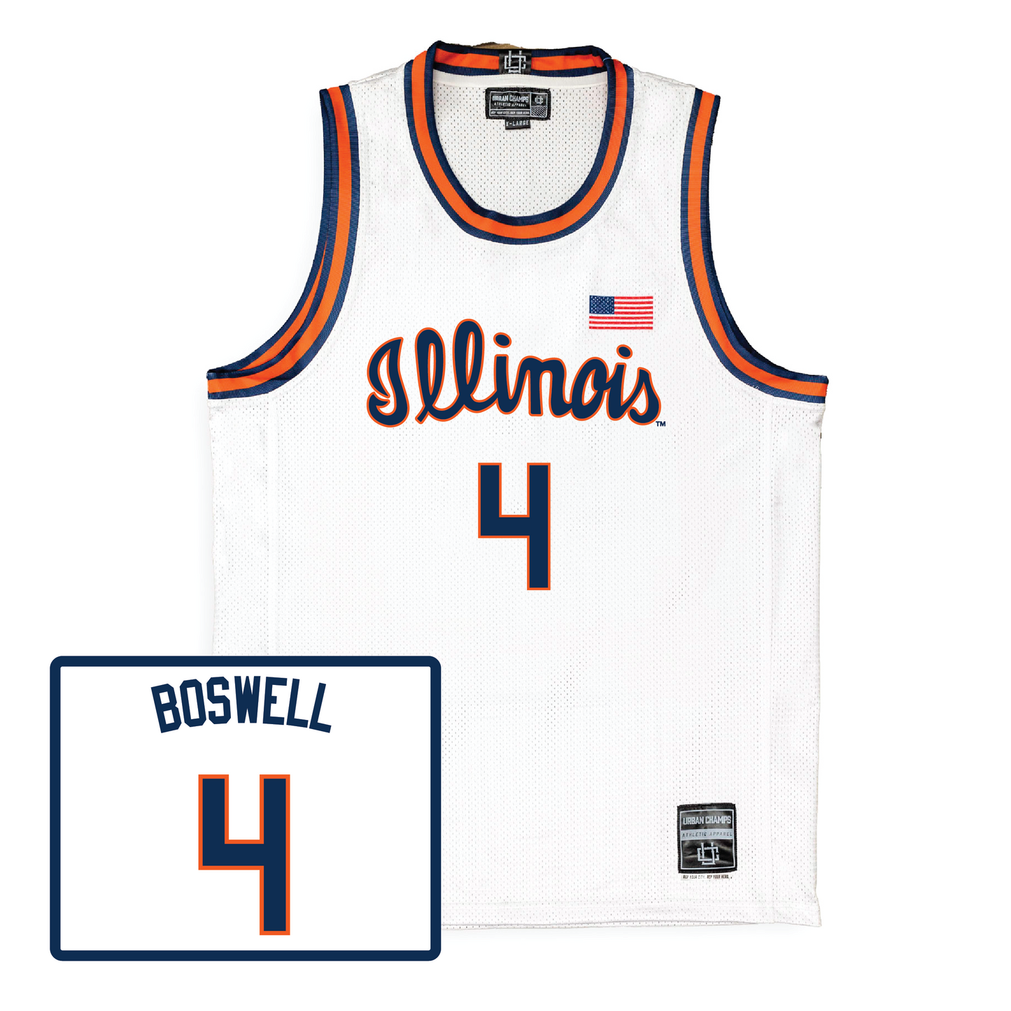 Men's Basketball White Script Jersey  - Kylan Boswell