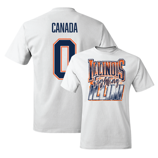 White Illinois Graphic Comfort Colors Tee  - Chase Canada