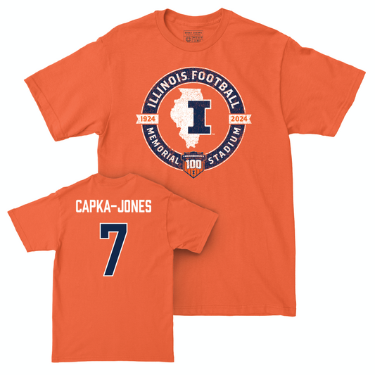 Illinois Football 100th Anniversary Orange Tradition Tee - Alex Capka-Jones | #7