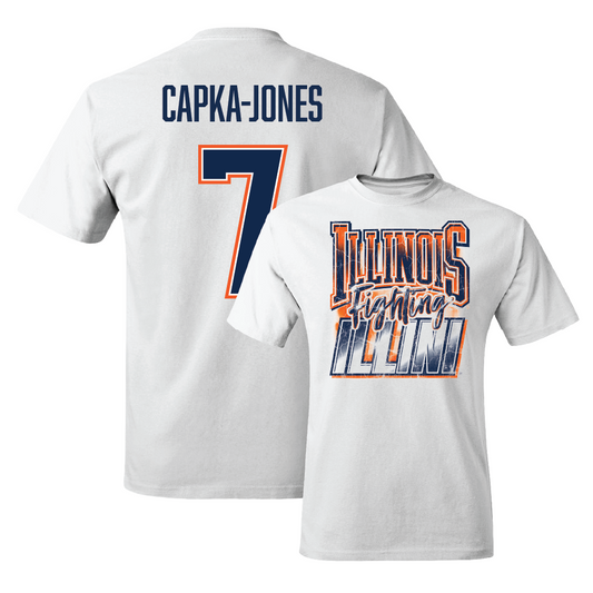 White Illinois Graphic Comfort Colors Tee    - Alex Capka-Jones