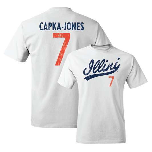 White Script Comfort Colors Tee    - Alex Capka-Jones