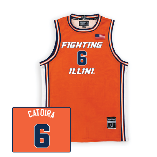 Orange Women's Basketball Fighting Illini Jersey   - Irene Catoira