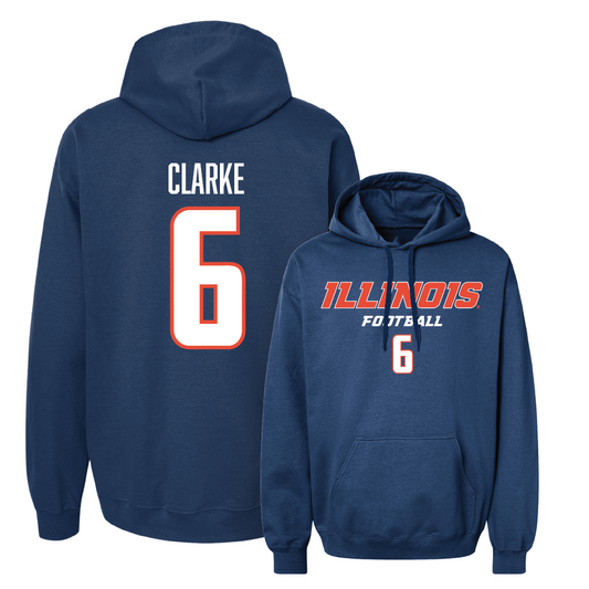 Navy Illinois Classic Hoodie   - Jaheim Clarke