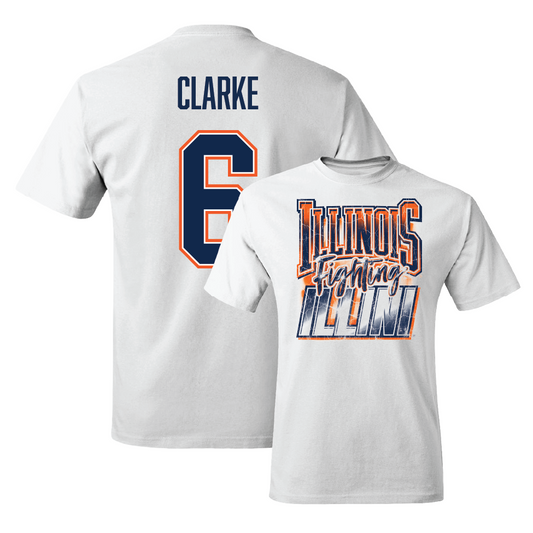 White Illinois Graphic Comfort Colors Tee   - Jaheim Clarke