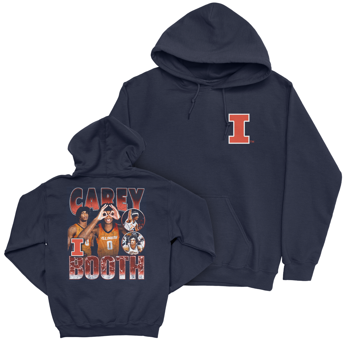 EXCLUSIVE RELEASE: Carey Booth 90s Retro Navy Hoodie