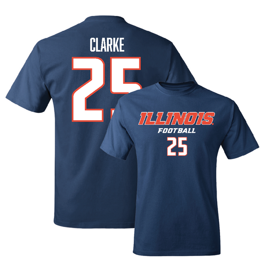 Navy Illinois Classic Tee   - Jaheim Clarke