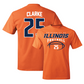 Orange Illinois Football Tee   - Jaheim Clarke