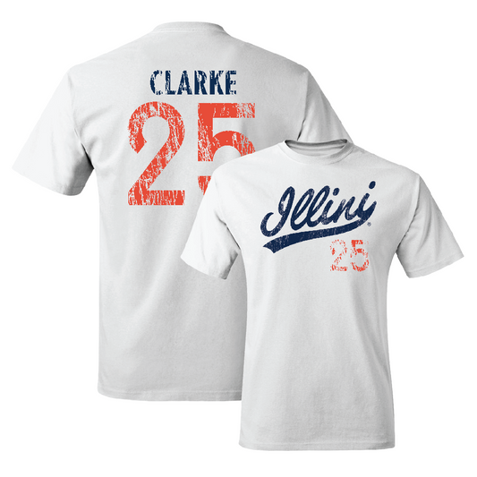 White Script Comfort Colors Tee   - Jaheim Clarke