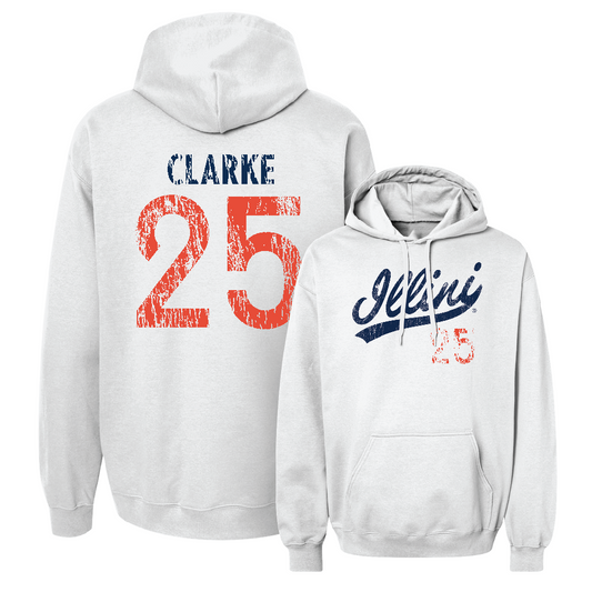 White Script Hoodie   - Jaheim Clarke