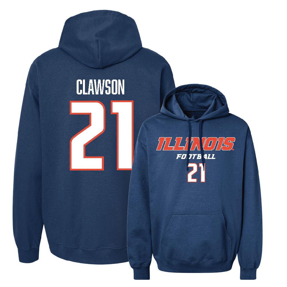 Navy Illinois Classic Hoodie    - Ben Clawson