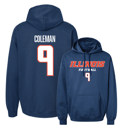 Navy Illinois Classic Hoodie    - Seth Coleman