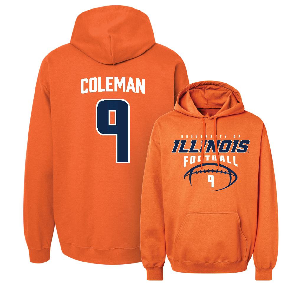 Orange Illinois Football Hoodie    - Seth Coleman