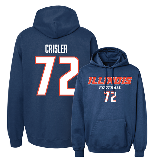 Navy Illinois Classic Hoodie    - Zy Crisler