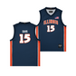 Illinois Men's Basketball Navy Jersey - Jake Davis