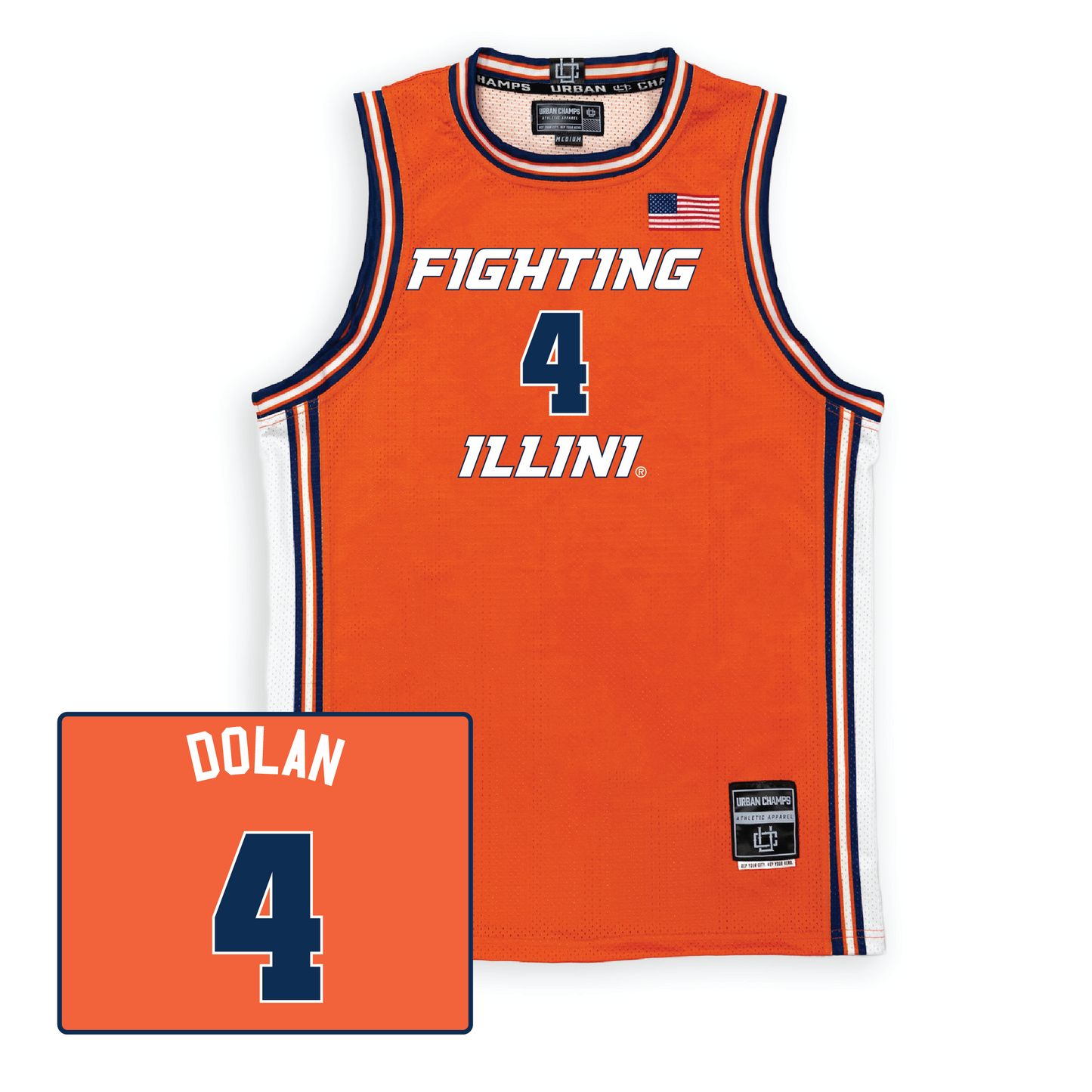 Orange Women's Basketball Fighting Illini Jersey - Gretchen Dolan