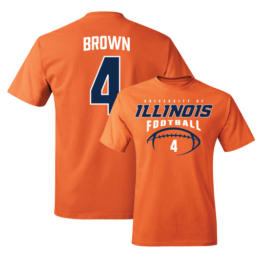 Orange Illinois Football Tee  - Daniel Brown