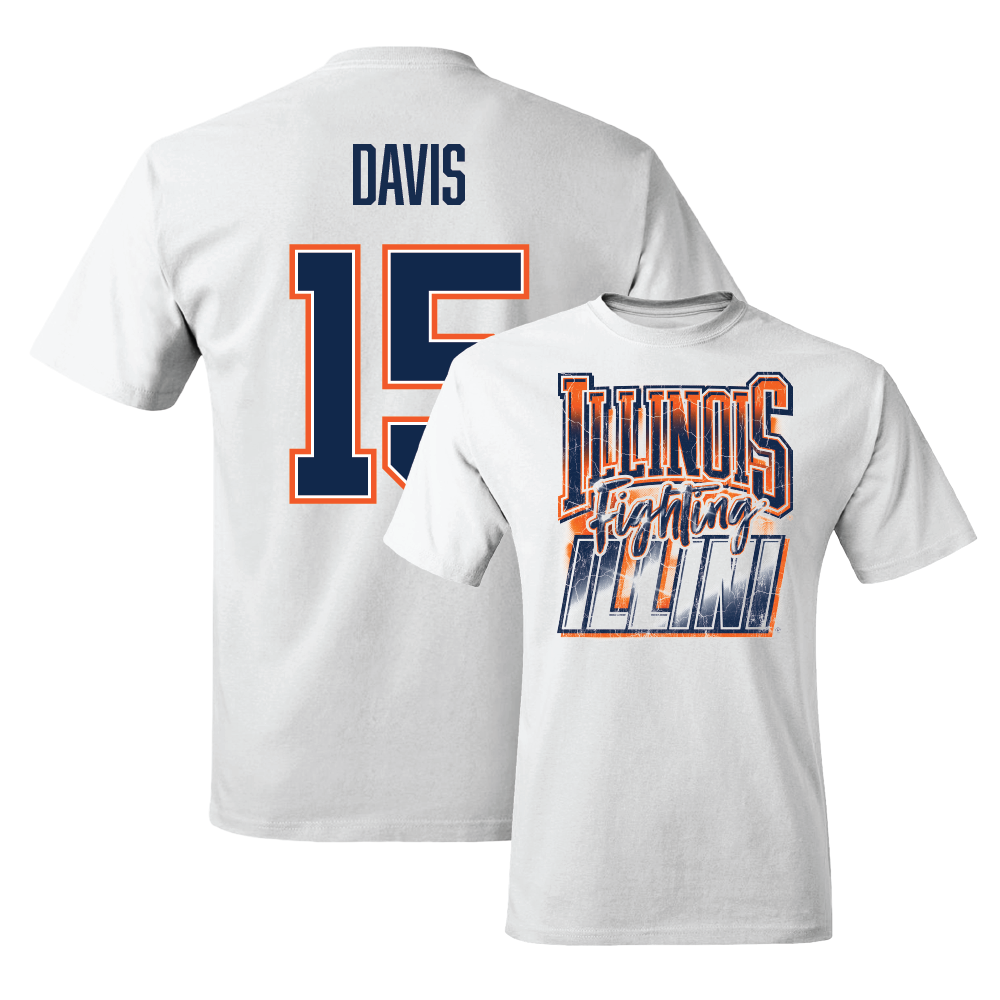 White Illinois Graphic Comfort Colors Tee  - Jake Davis