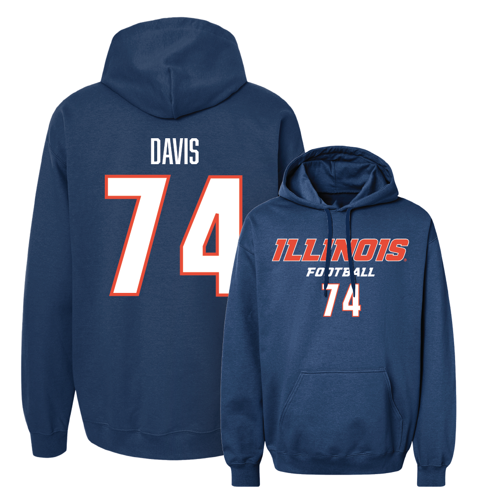 Navy Illinois Classic Hoodie  - JC Davis