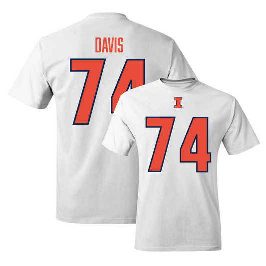 White Illinois Player Tee   - JC Davis