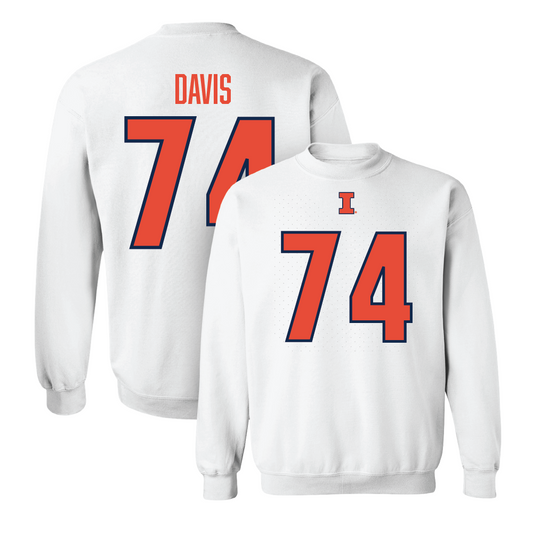 White Illinois Player Crew   - JC Davis