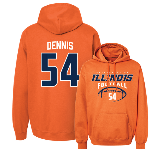 Orange Illinois Football Hoodie  - AJ Dennis